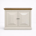 Devon 2 Door Chest - Rustic White /Oak Wash Top