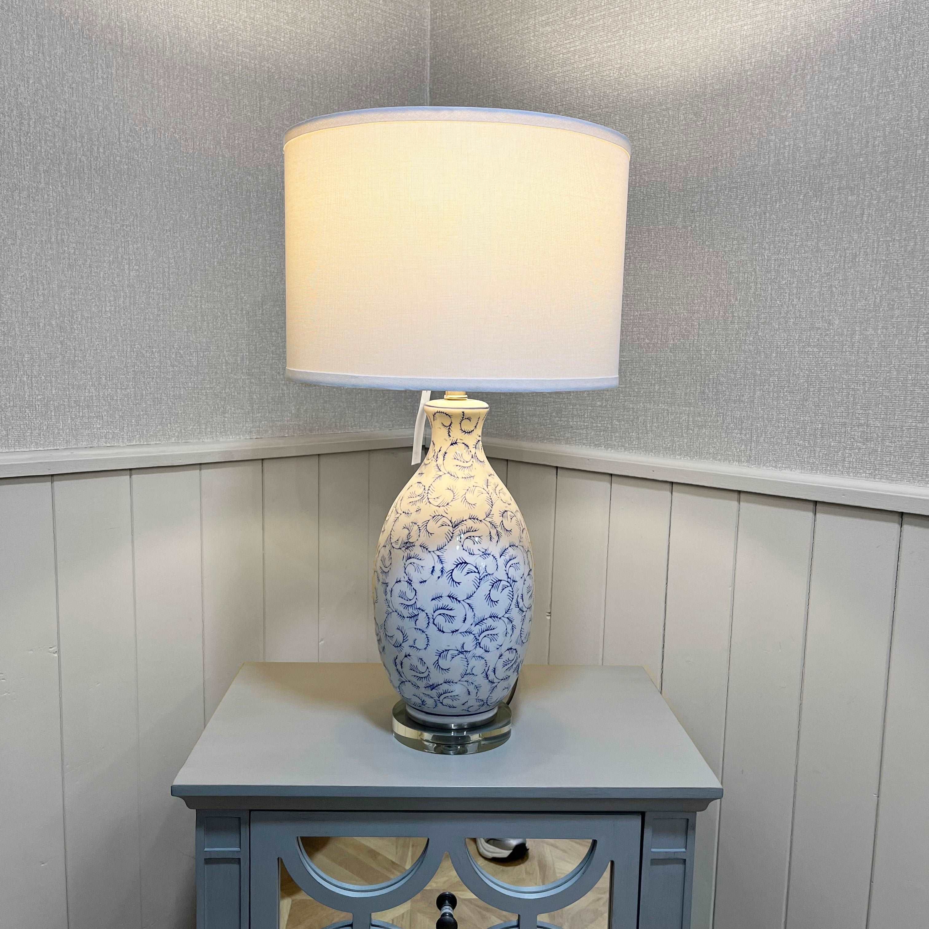 Dorry Patterned Cream Table Lamp