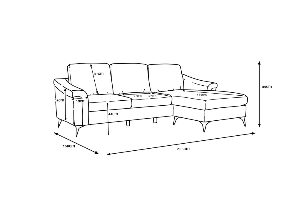 Douglas Corner Sofa - Leather Air - Nutmeg