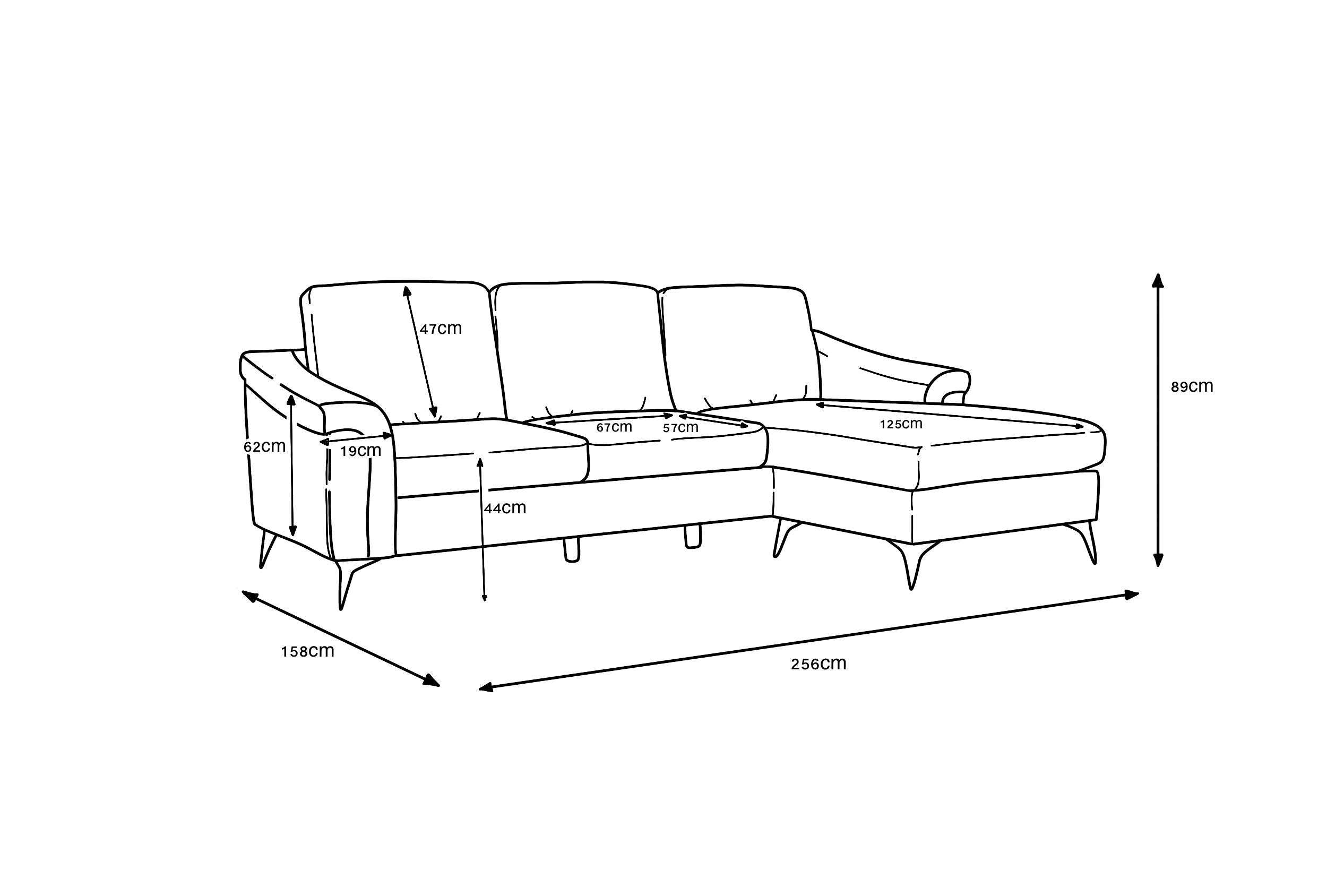 Douglas Corner Sofa - Leather Air - Nutmeg