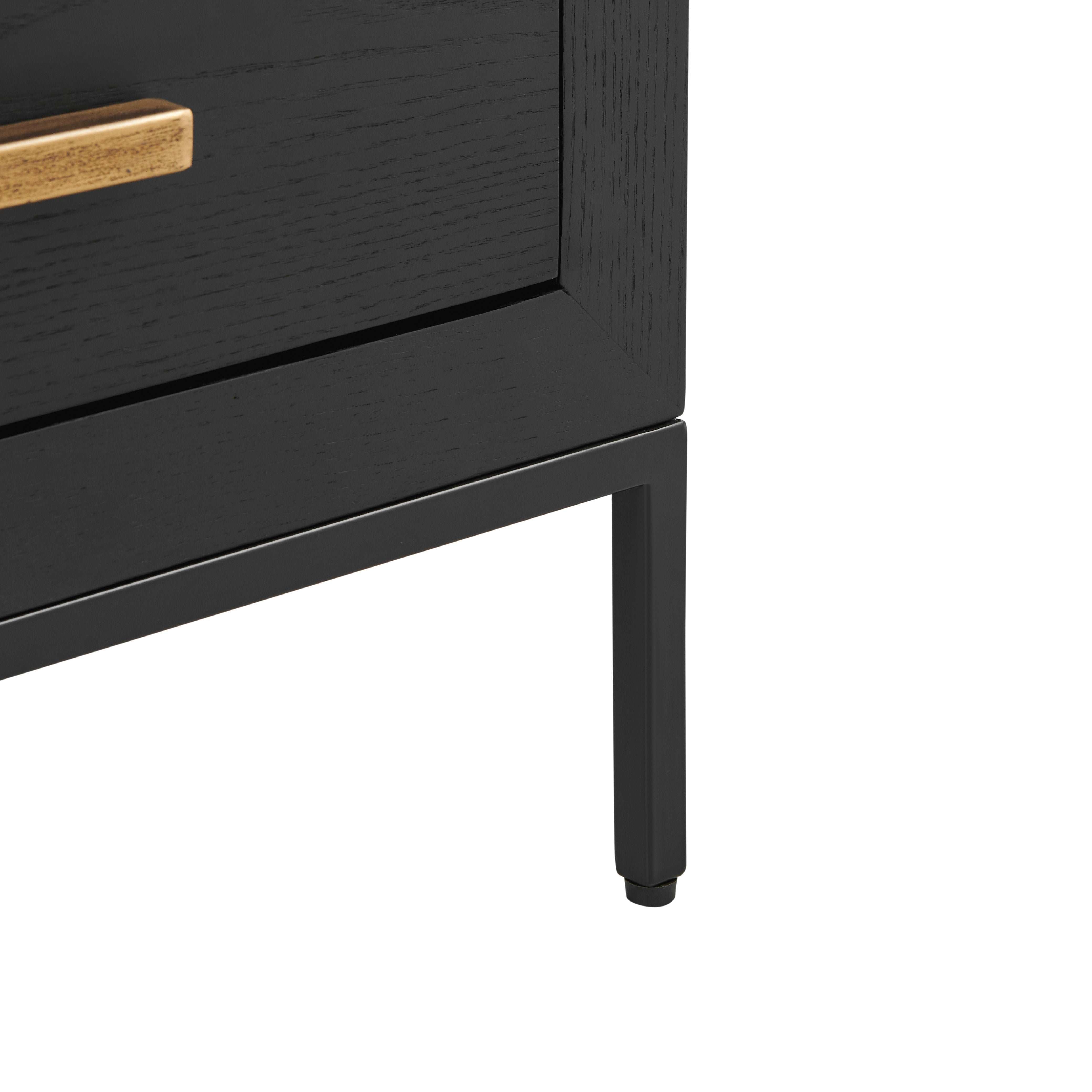 Brixton Black 1 Drawer End Table