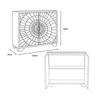 Frenso 2 Door Silver Geometric Chest