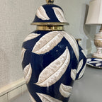 Ceramic Autumn Leaf Jar