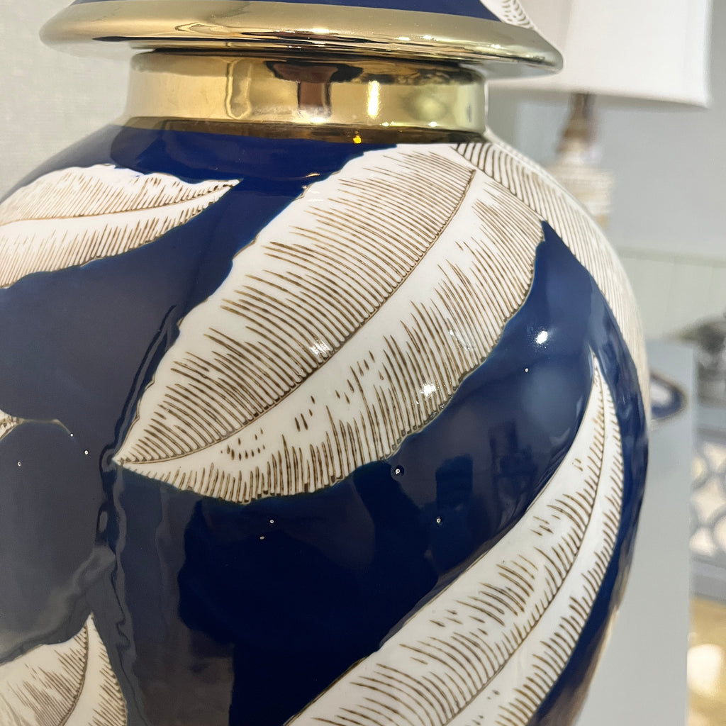 Ceramic Autumn Leaf Jar