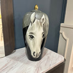 Ceramic Hand painted Horse Vase