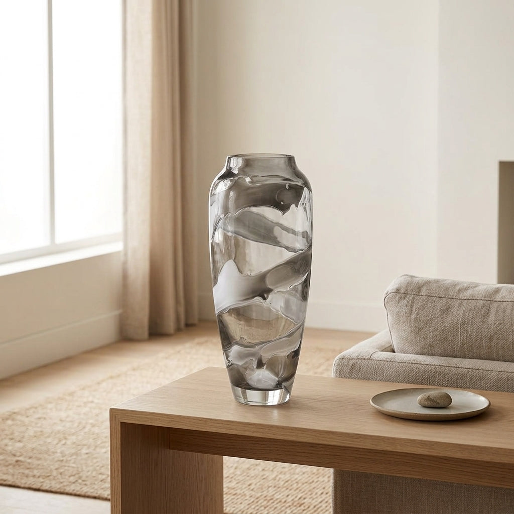 Grey Drip Vase