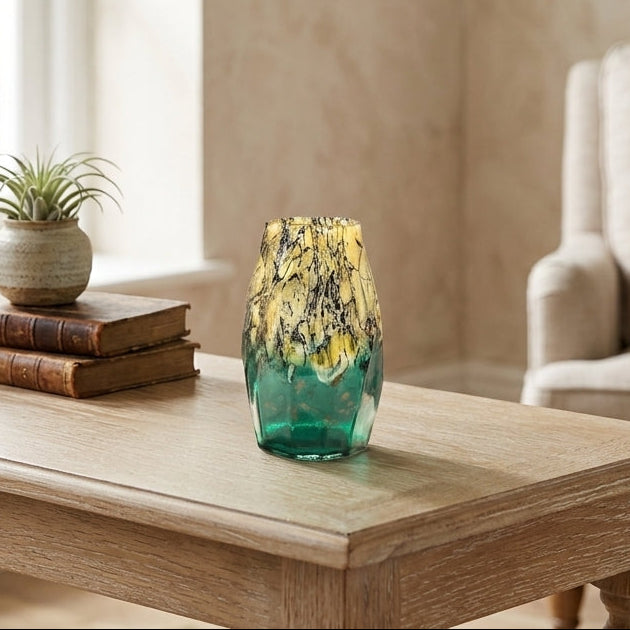 Gold and Green Twist Vase