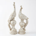 Pair of Peacock Finial Statues