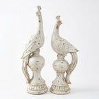 Pair of Peacock Finial Statues