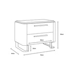 Gianni 2 Drawer End Table in Dark Oak