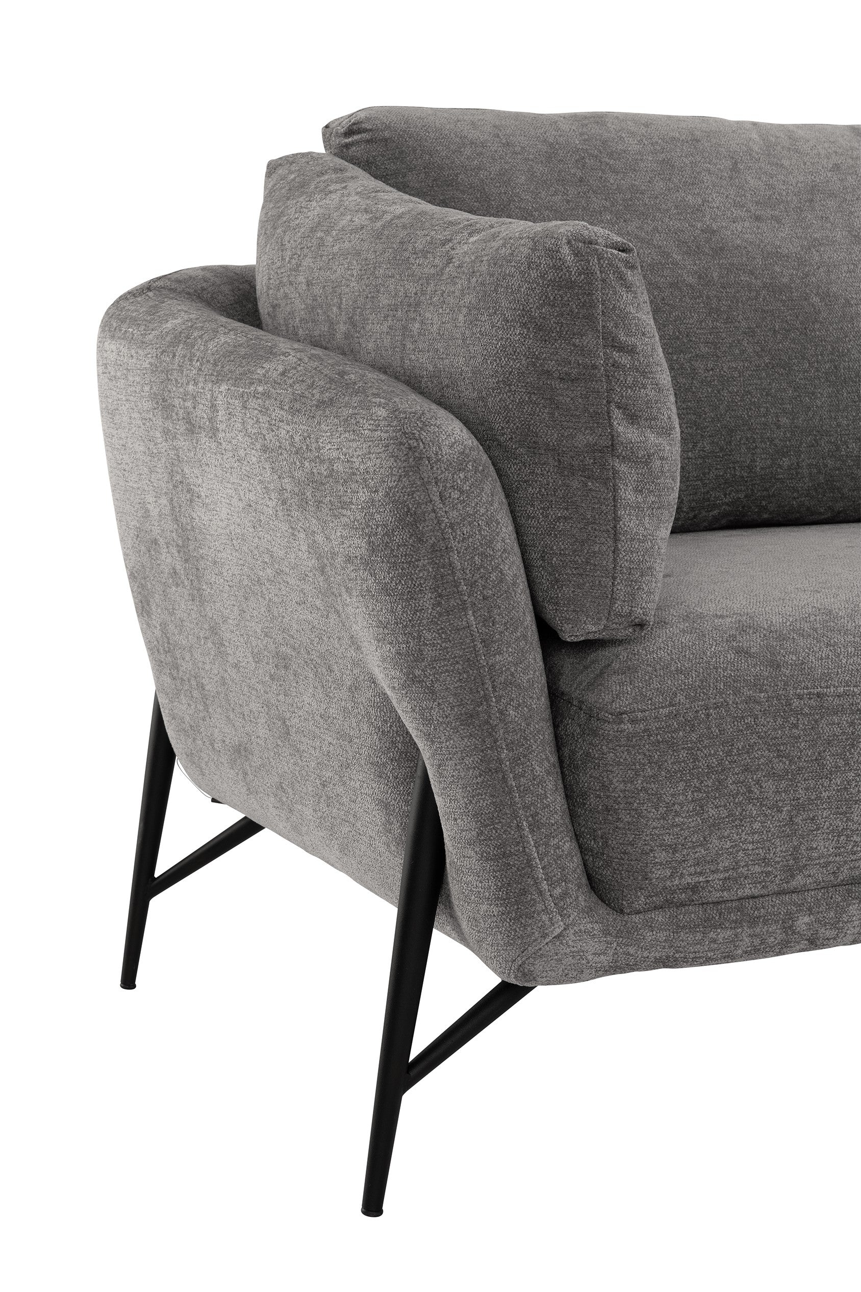 Hilton Corner Sofa - Dark Grey  (left)