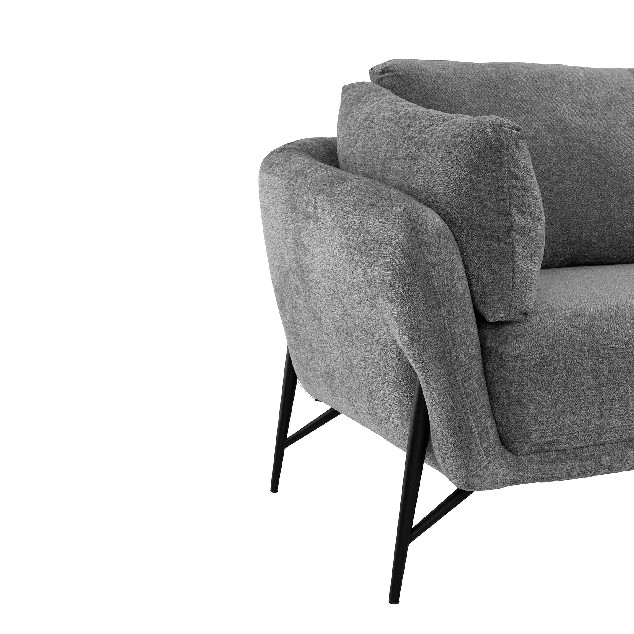 Hilton Corner Sofa - Dark Grey  (right)