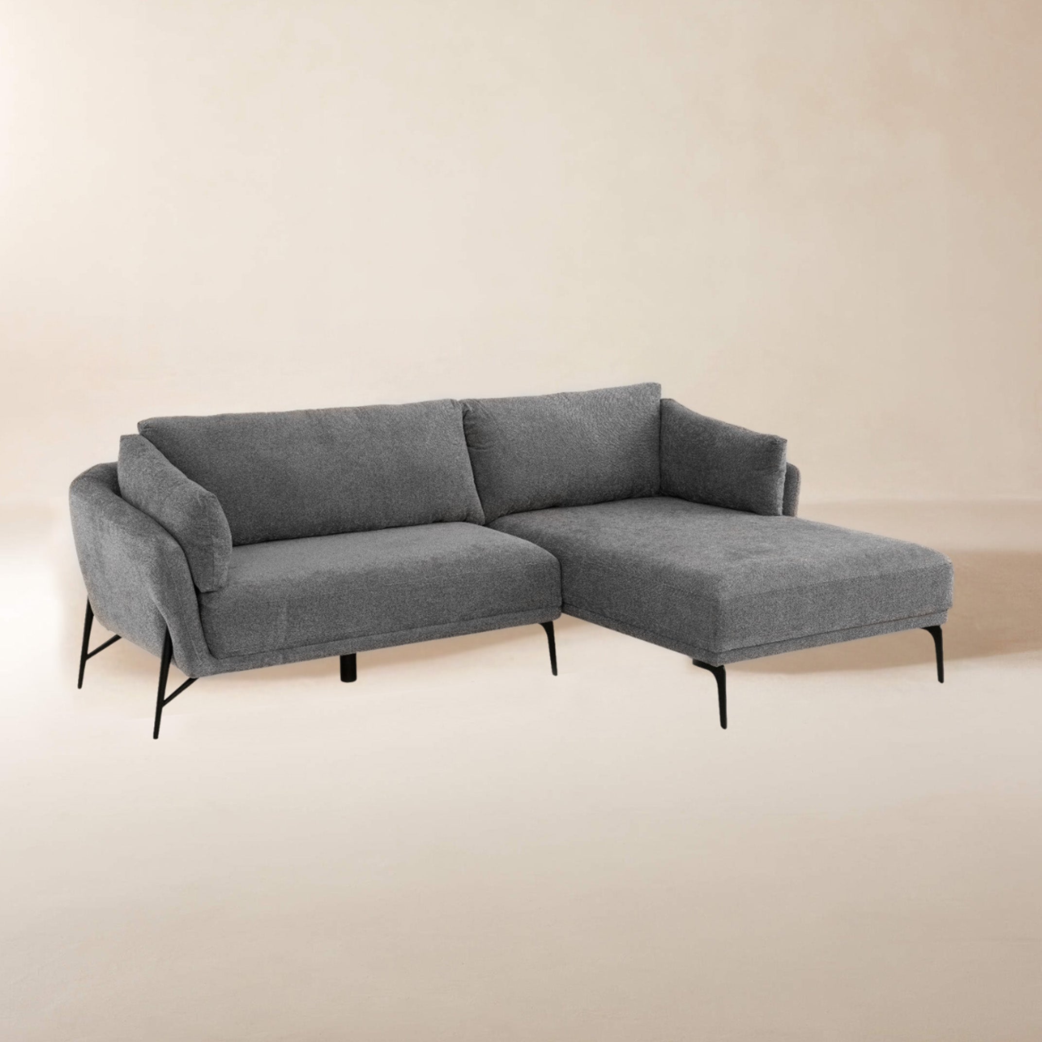 Hilton Corner Sofa - Dark Grey  (right)