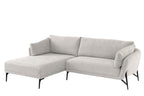 Gray sectional sofa on a white background