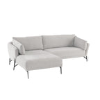 Gray sectional sofa on a white background