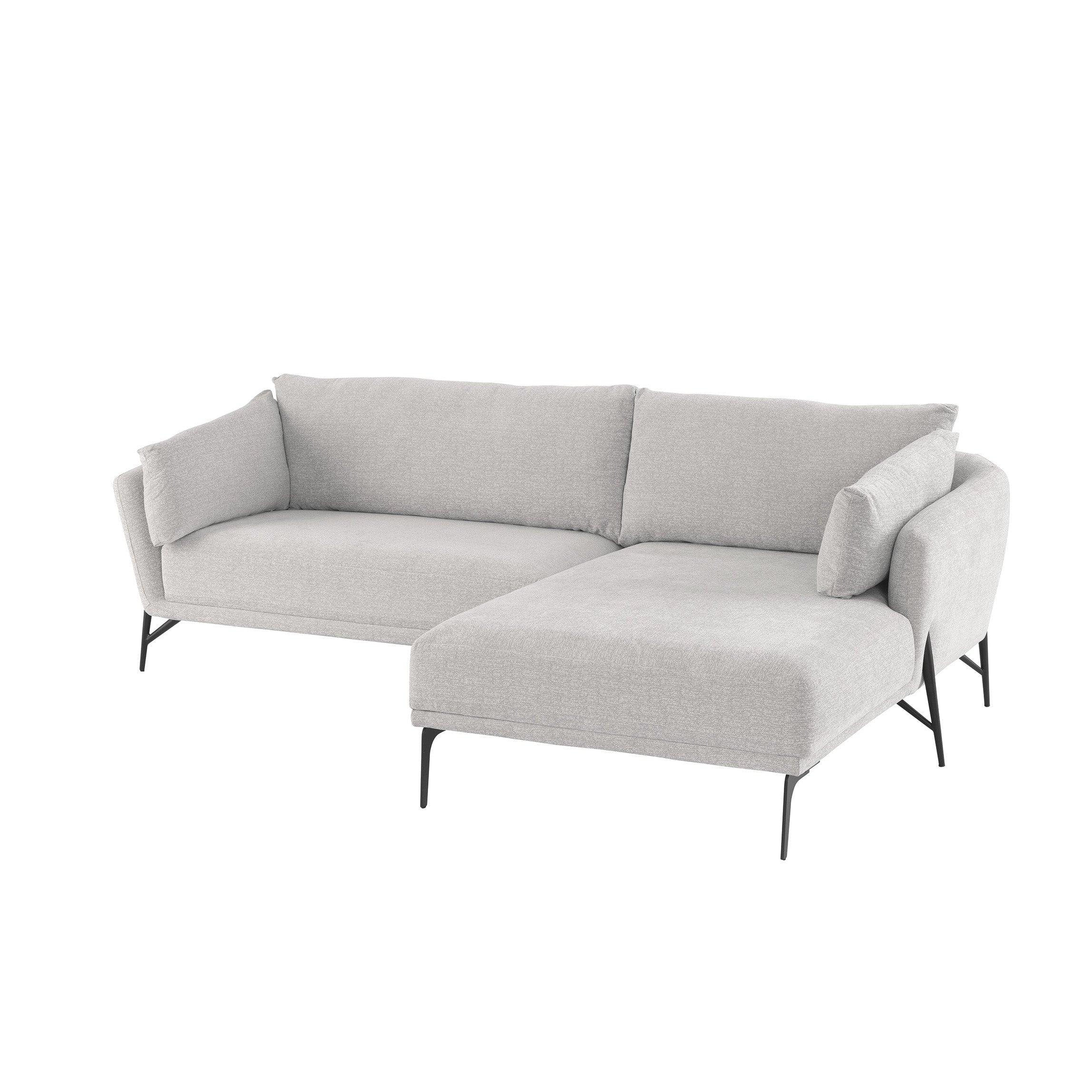 Hilton Corner Sofa - Light Grey  (right)