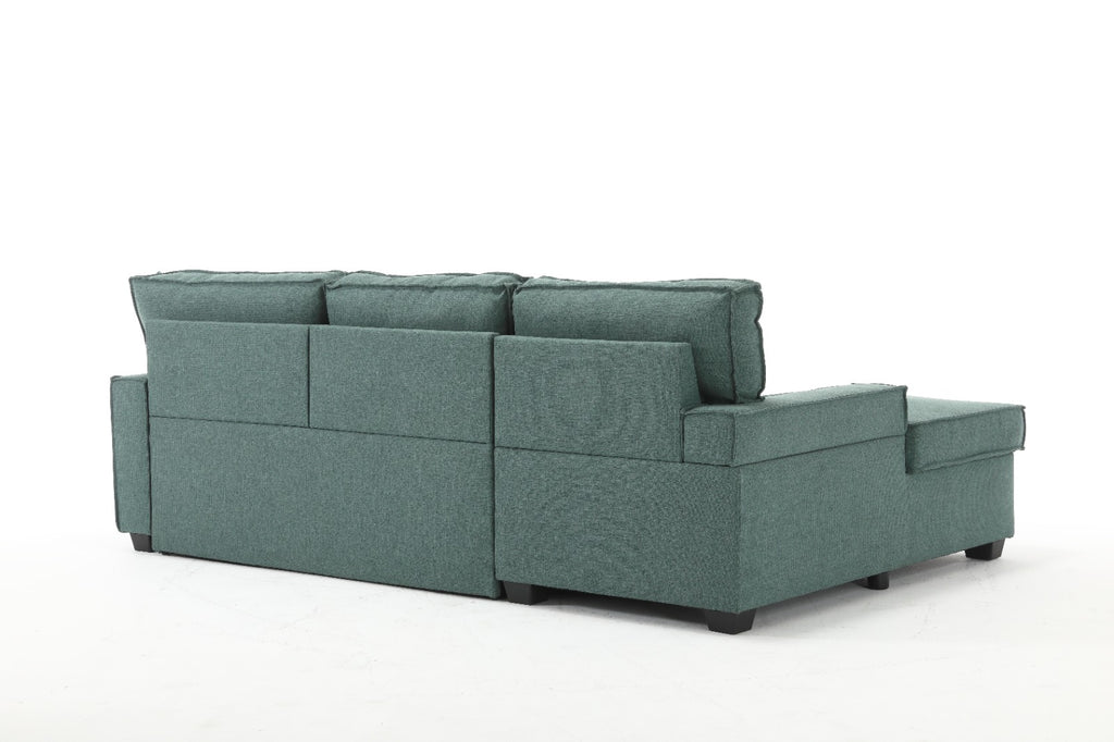 Havar Corner Sofa Bed: Teal (Left)