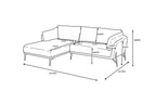 Hilton Corner Sofa - Light Grey (left)