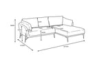 Hilton Corner Sofa - Light Grey (right)