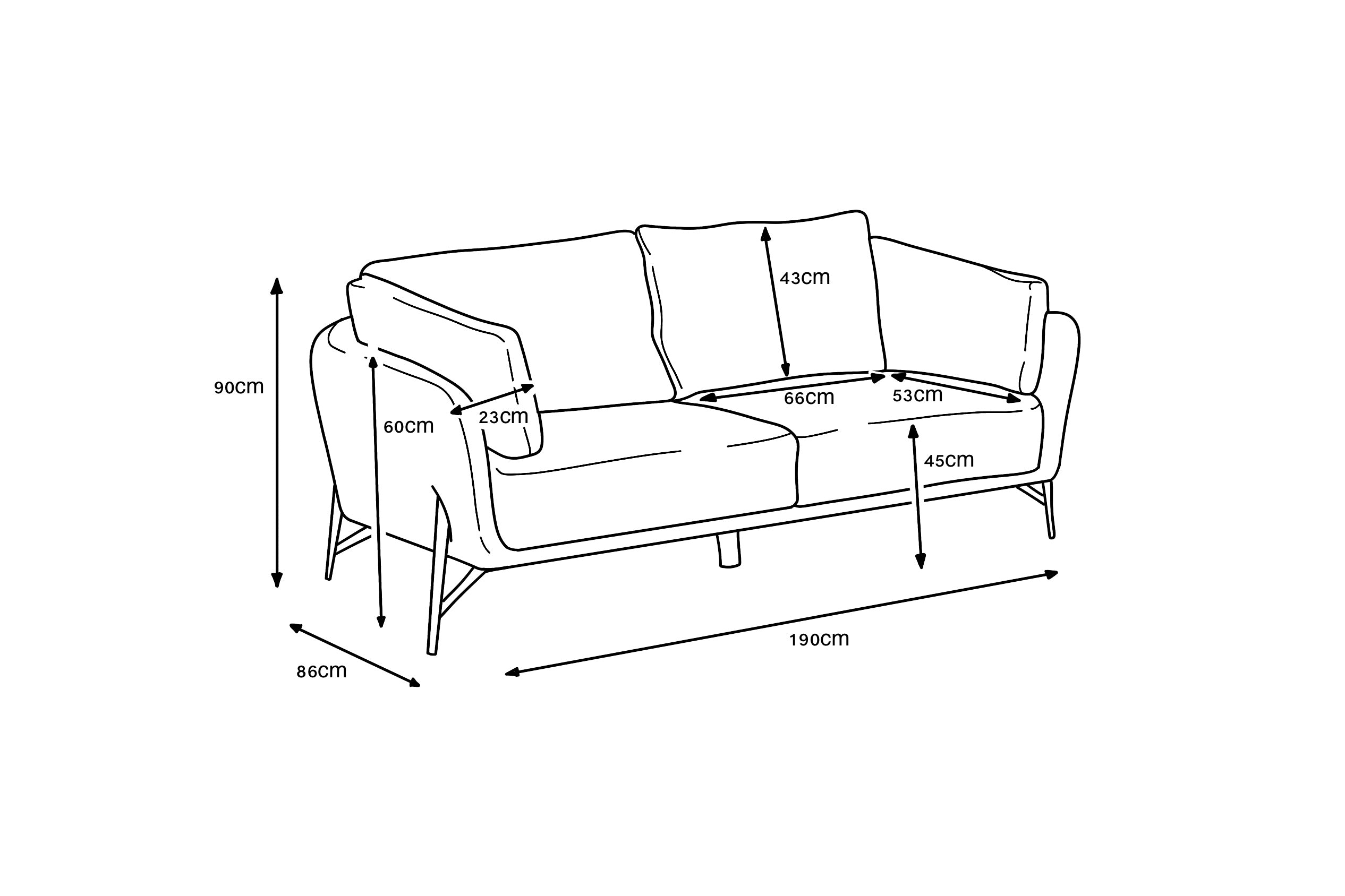 Hilton 2 Seater Sofa - Light Grey
