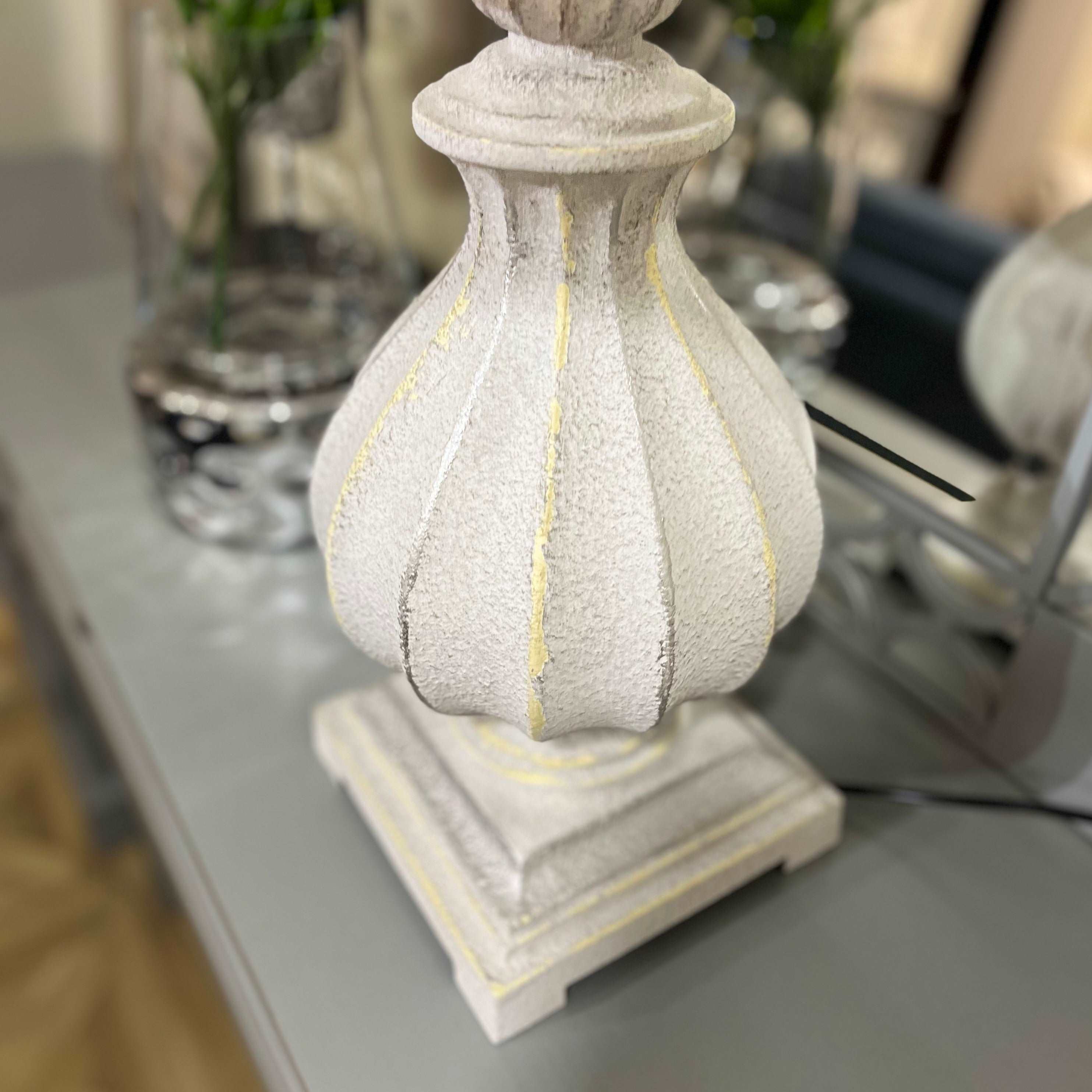 Amina White Table Lamp