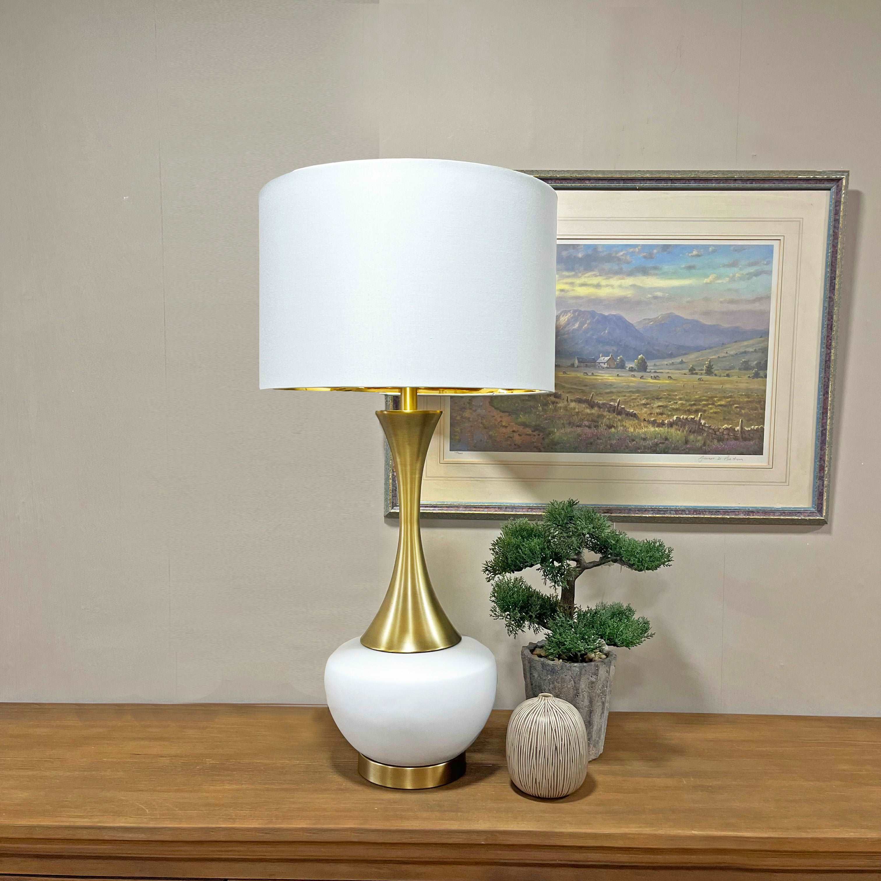 Bailey Gold Grey Table Lamp