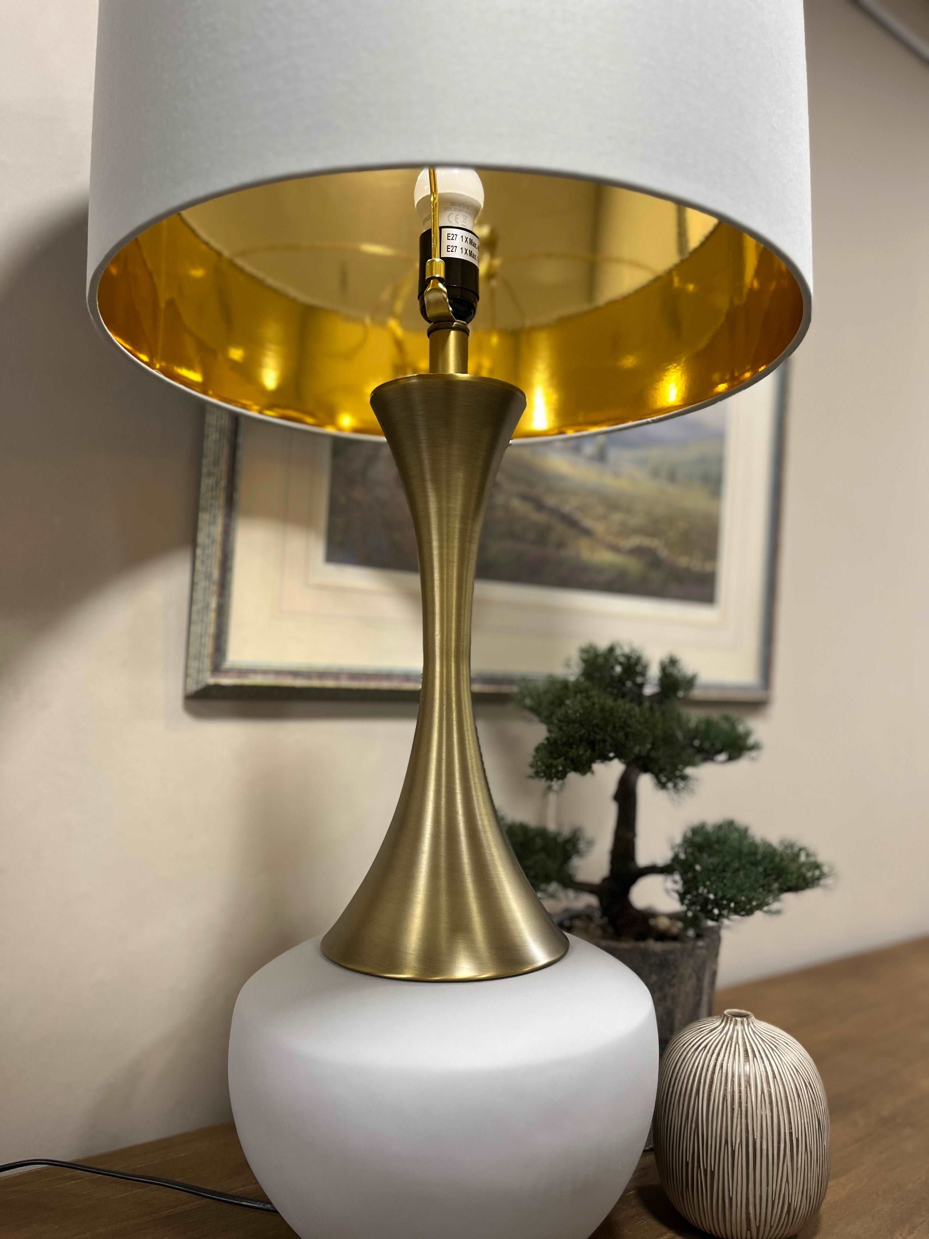 Bailey Gold Grey Table Lamp