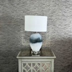 Alba White Glass Table Lamp