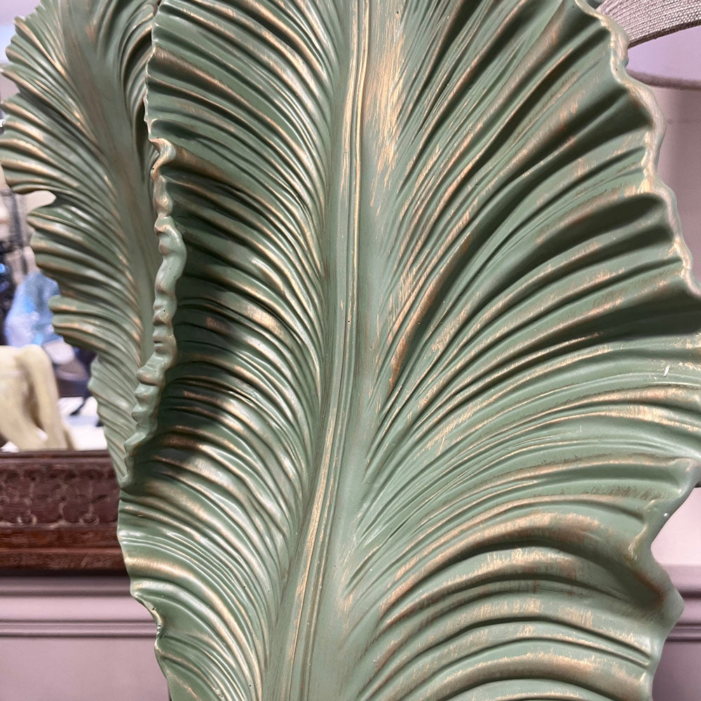 Pair of Banana Leaf Statues