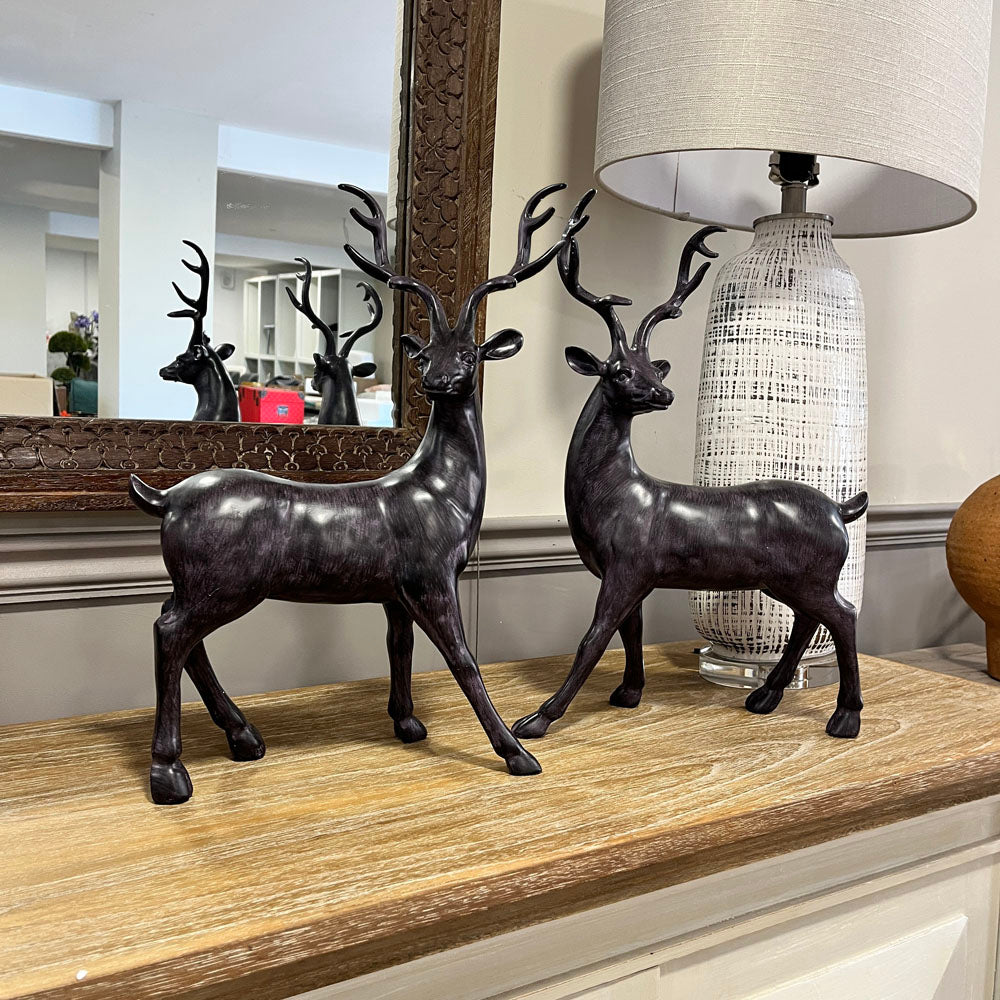 Pair of Standing Stag Statues