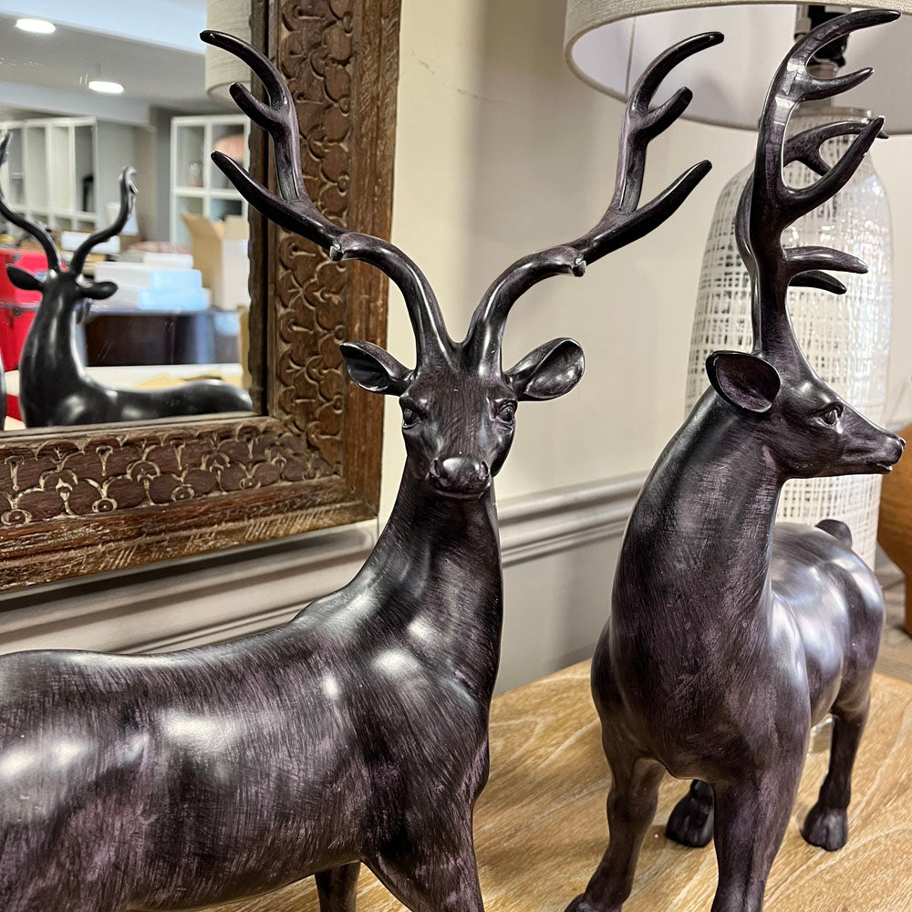 Pair of Standing Stag Statues