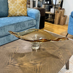 Honey Glass Centrepiece Bowl Large