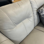 Naples Leather 2 Seater Cream Sofa