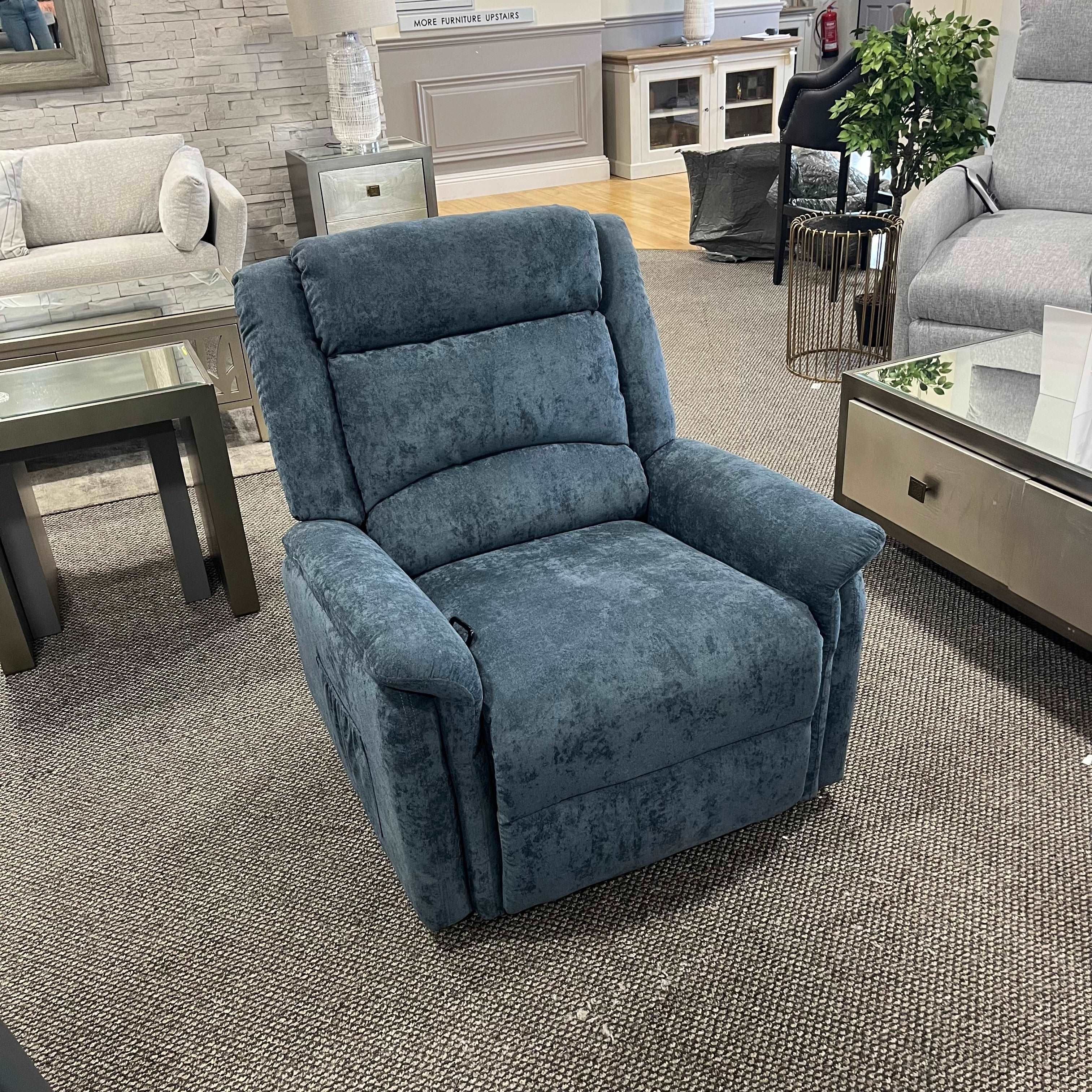 Boyd Denim Blue Recliner Chair