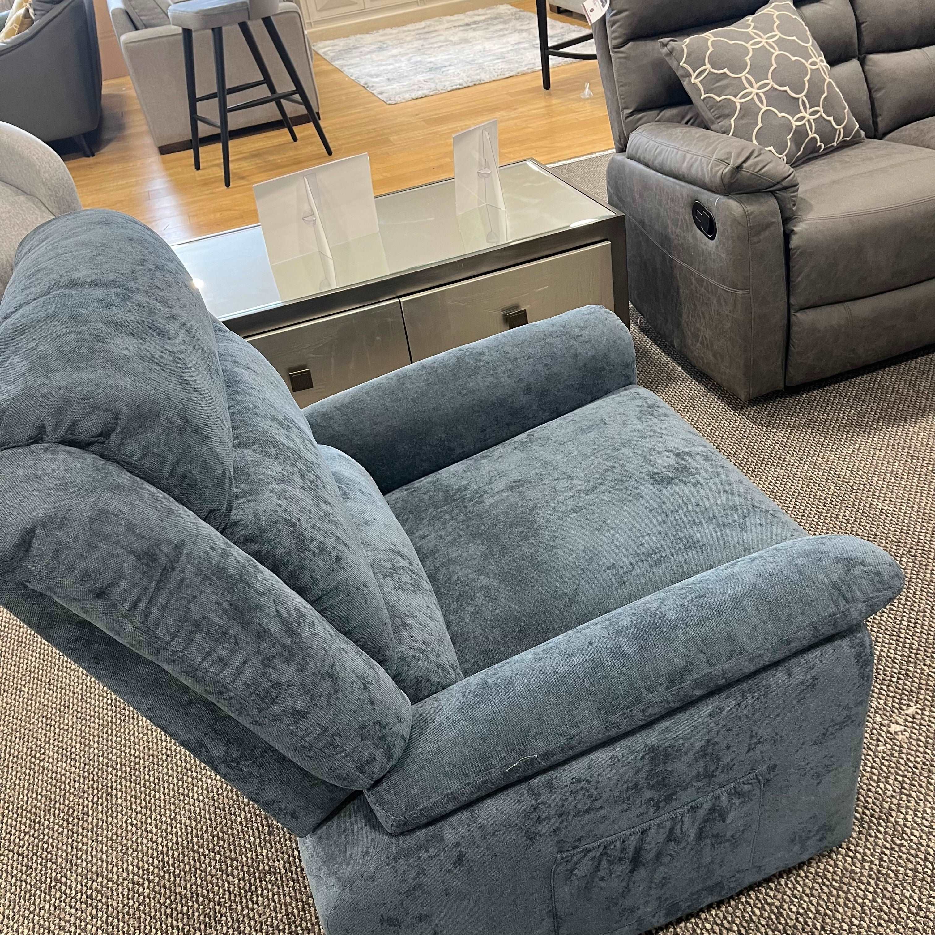 Boyd Denim Blue Recliner Chair