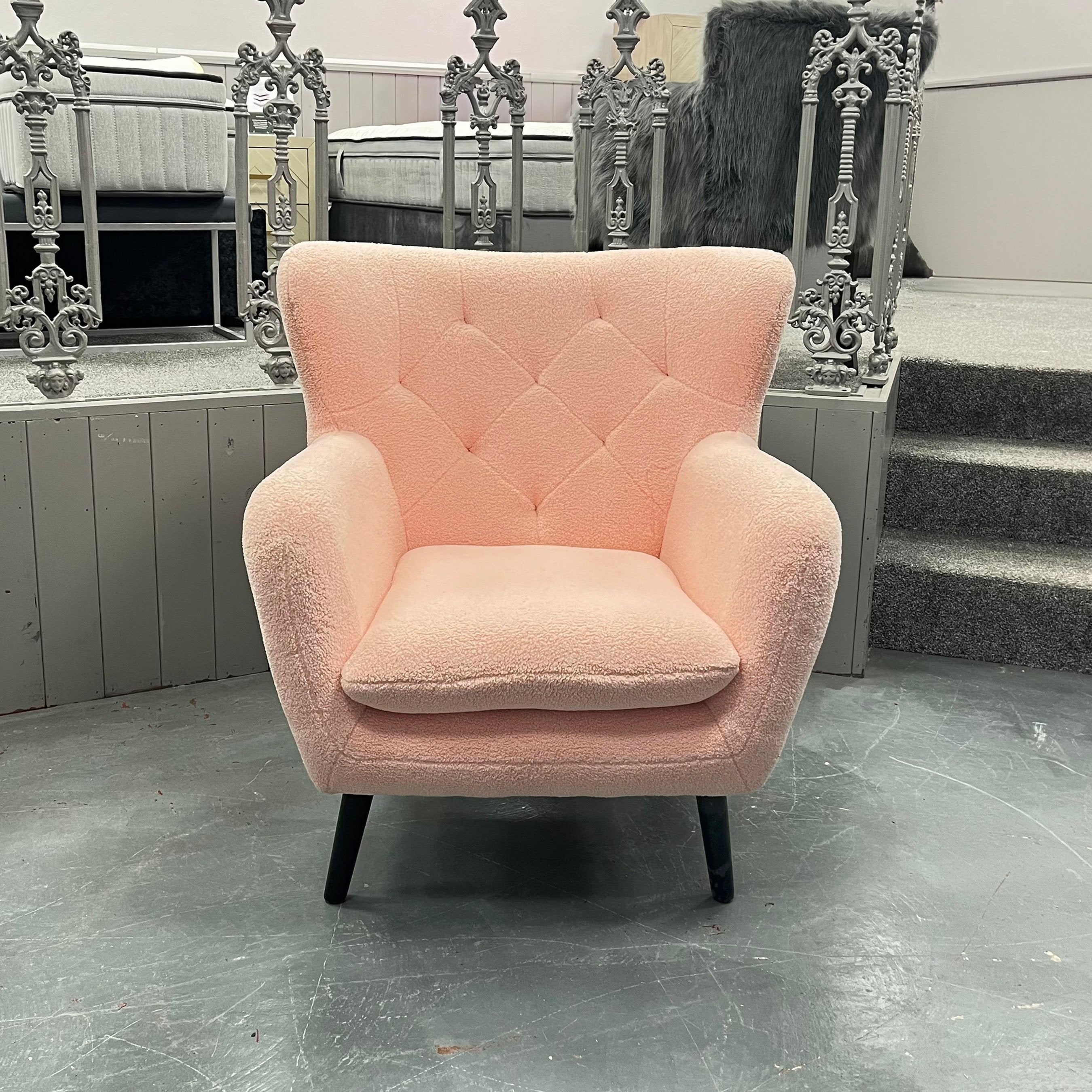 Yak Pink Sheepskin Armchair