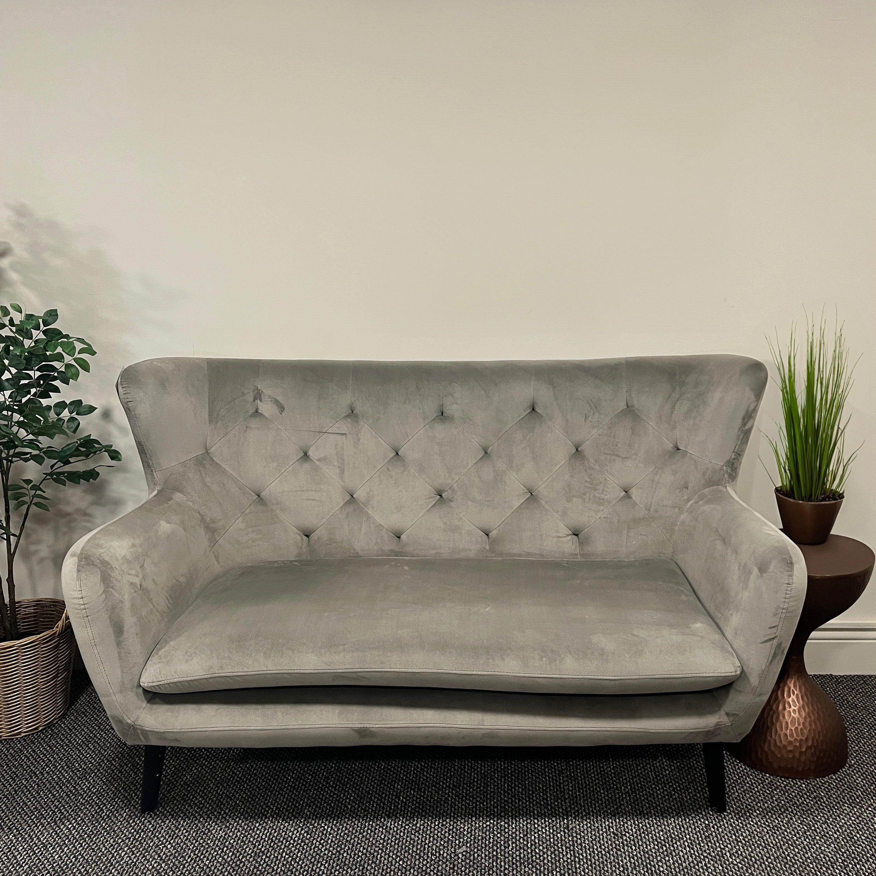 Yak 2 Seater Grey Sheepskin Sofa