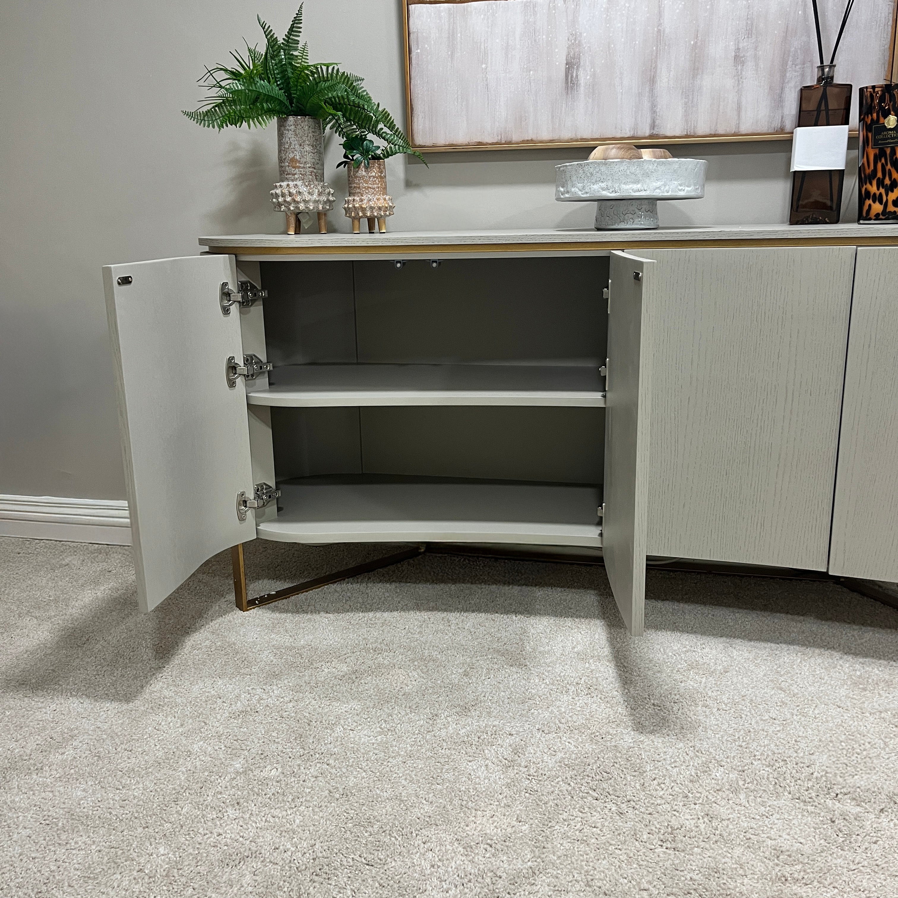 Santiago 4 Door Sideboard - Ivory