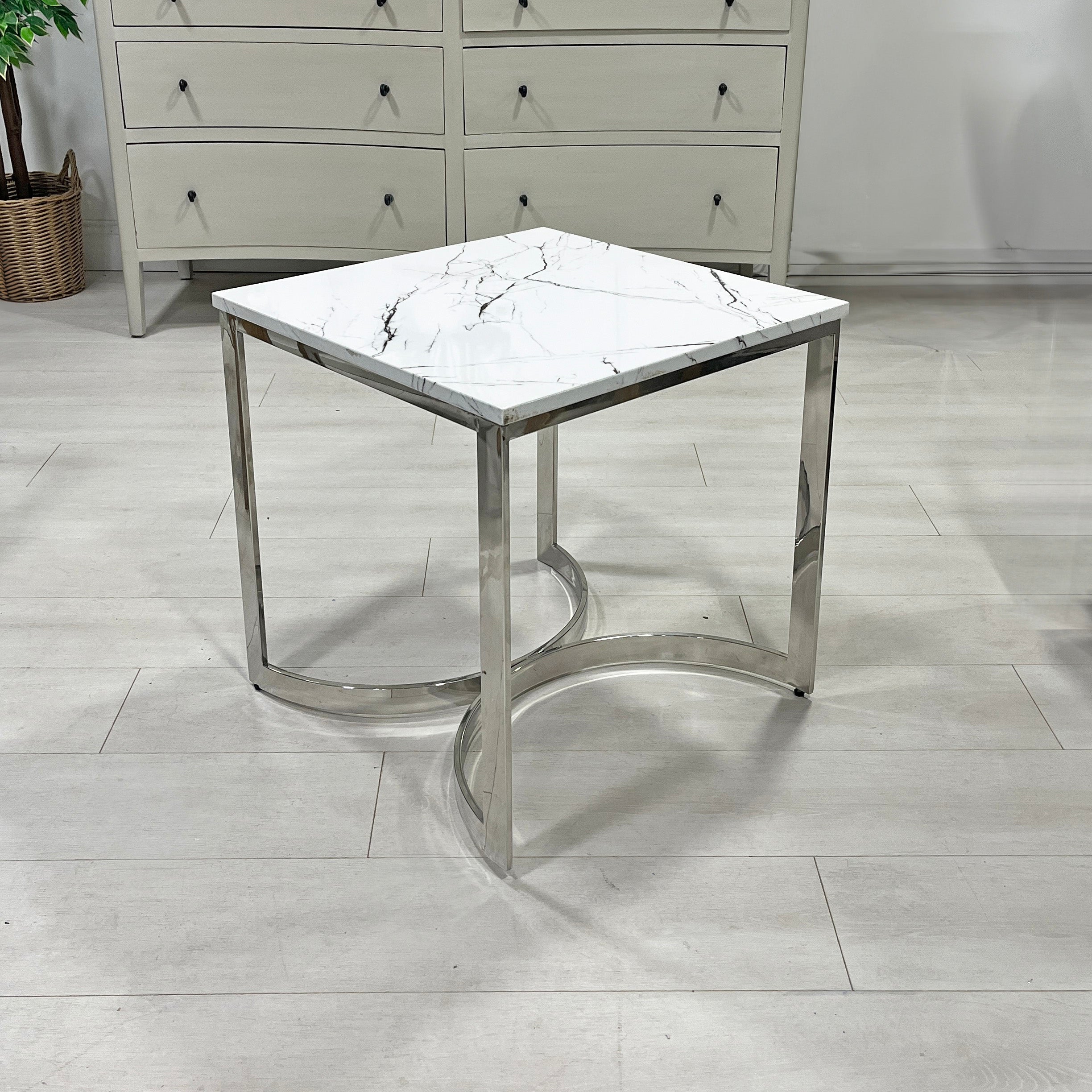 Ritz Faux Marble Side Table