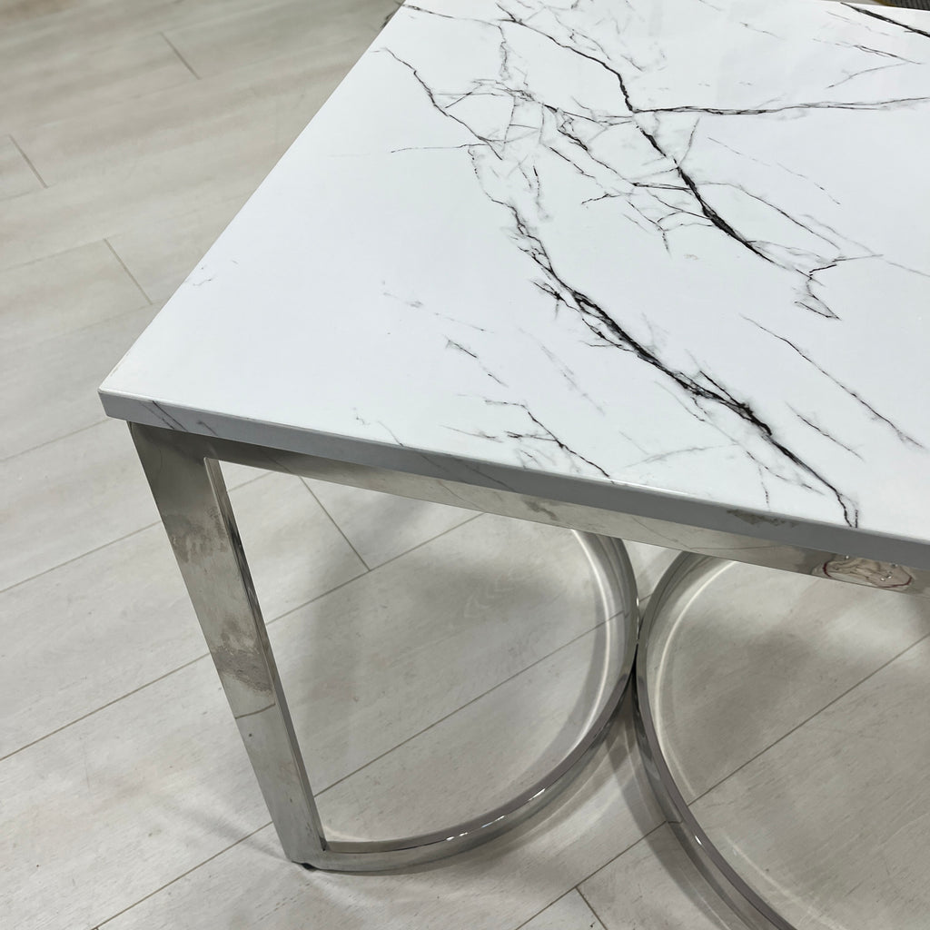 Ritz Faux Marble Side Table