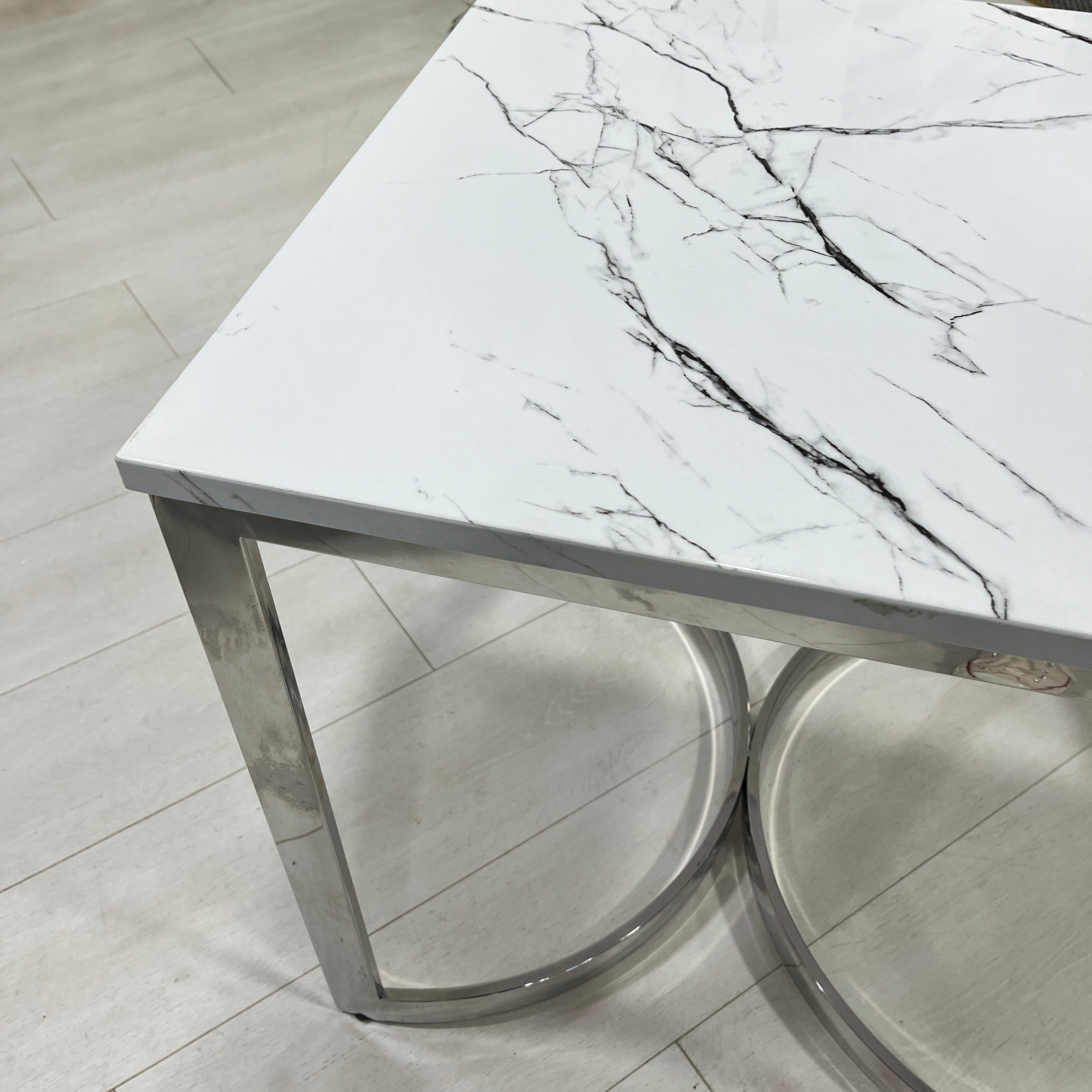 Ritz Faux Marble Side Table