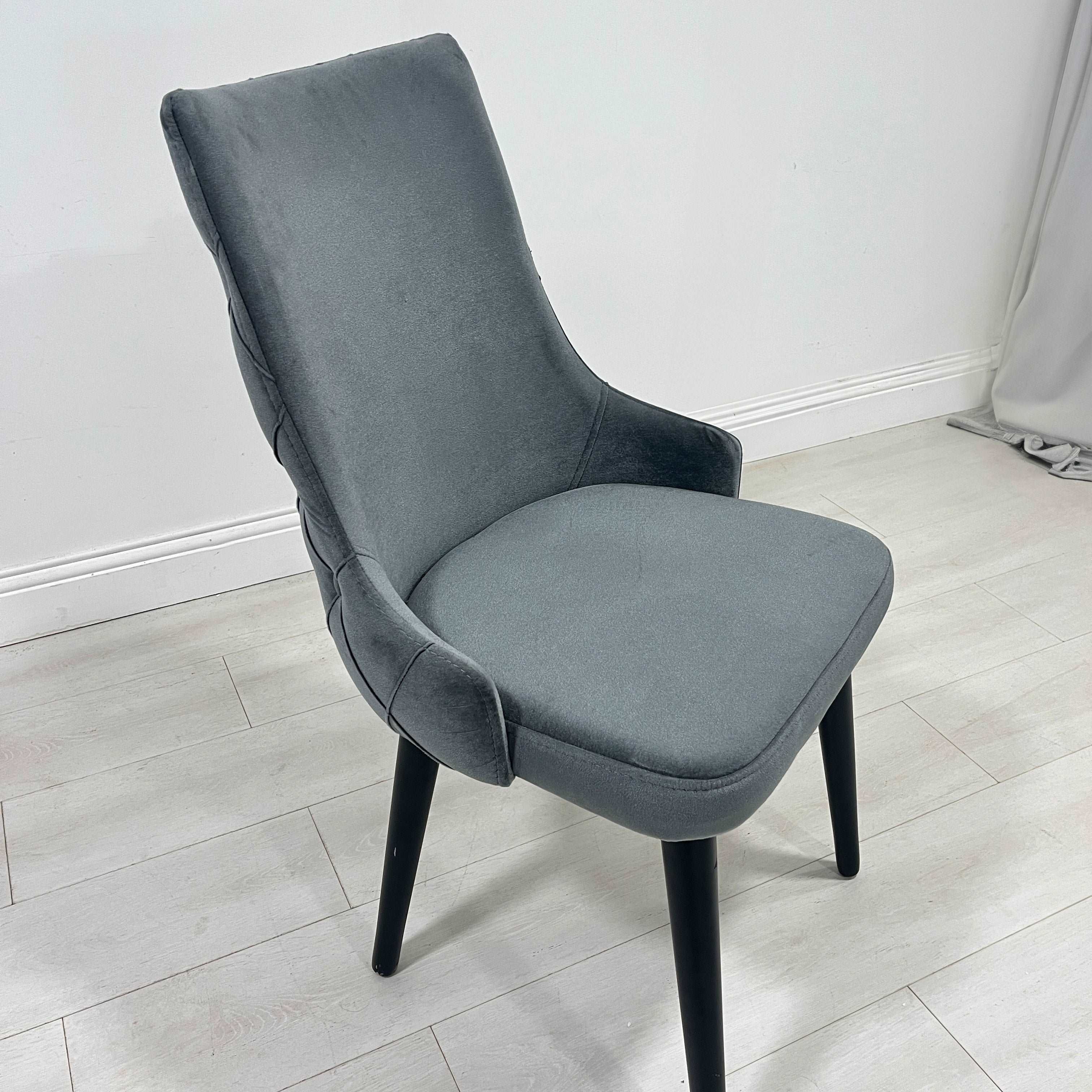 City Dining Chair - Grey Velvet (Set of 4)