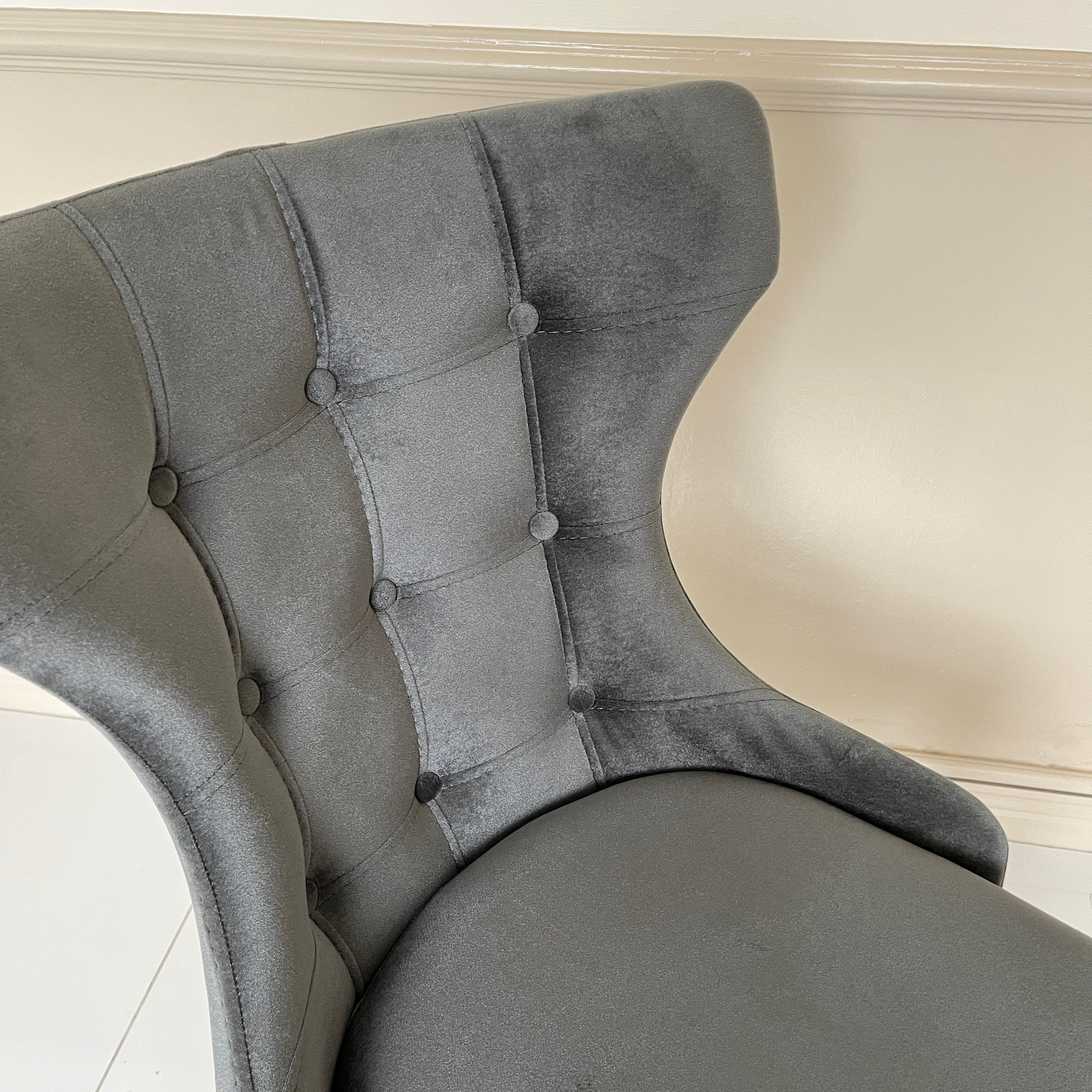 Oslo Dining Chair - Grey Velvet (Set of 2)