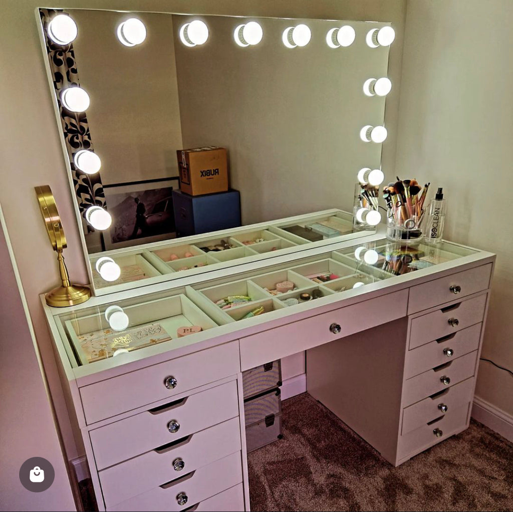 Hollywood White Dressing Table Pro