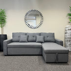 Lincoln Interchangeable Corner Sofa Bed - Grey