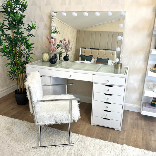 Hollywood White Dressing Table Pro