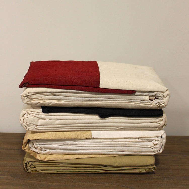 Red  and Gold Double Fitted Sheet