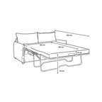 Eccles 3 Seater Sofa Bed in Denim Blue