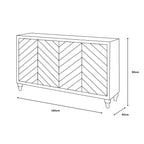 Isla 4 Door Black Grey Sideboard