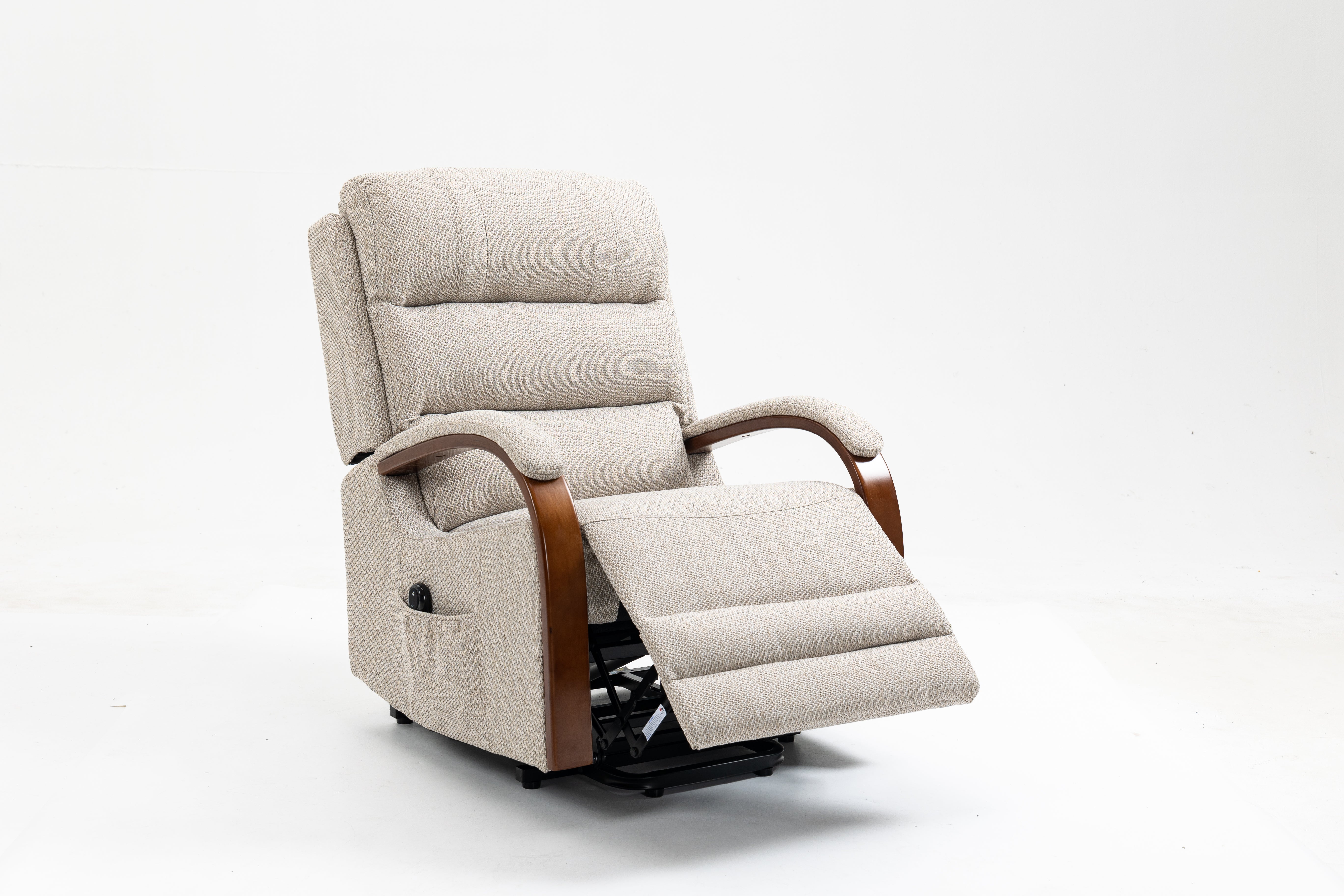 Westin Lift & Tilt Cream Recliner Chair Beige (Dual Motor)